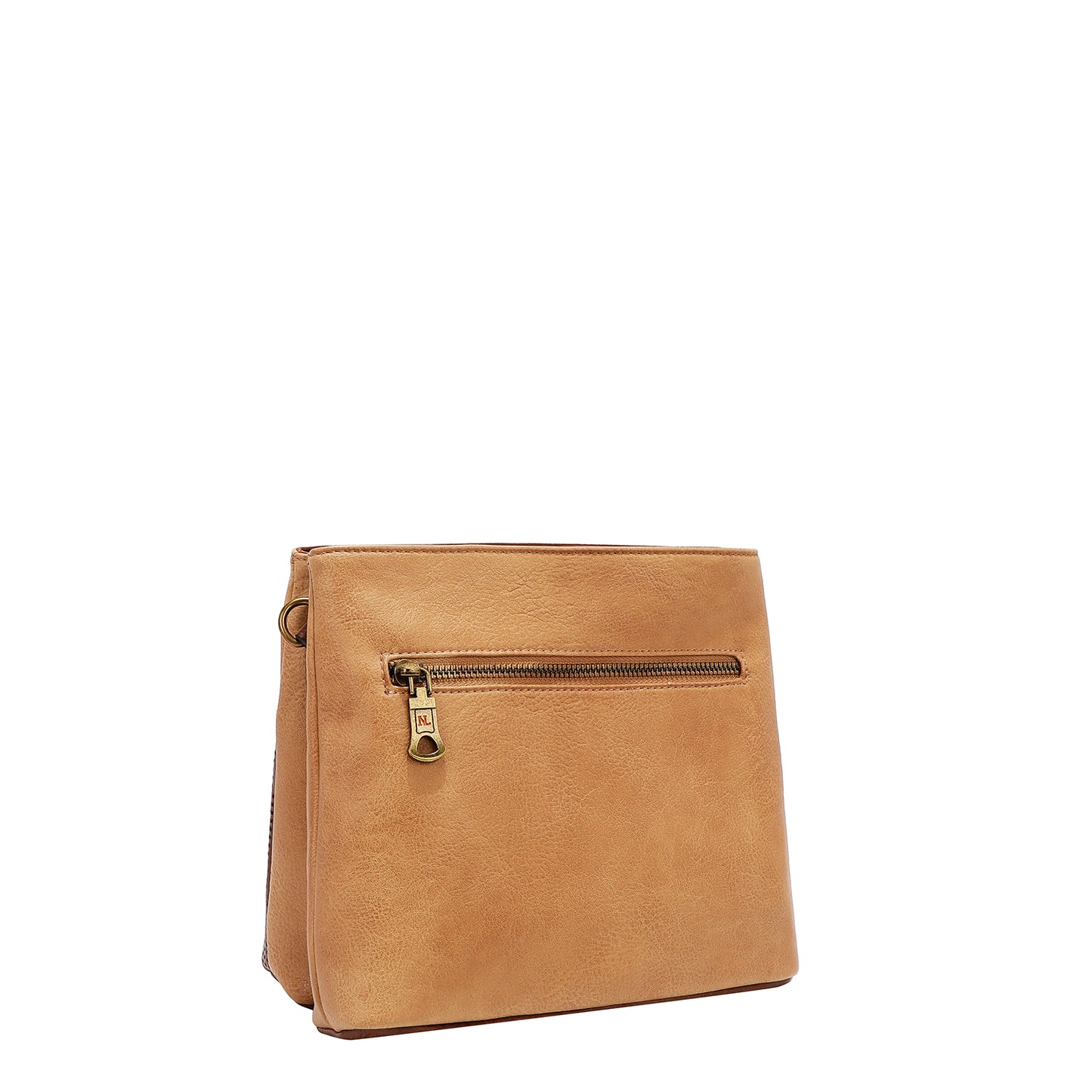 VINTAGE PATCH CROSSBODY BAG - P17471 BROWN /  OLIVE / TAUPE