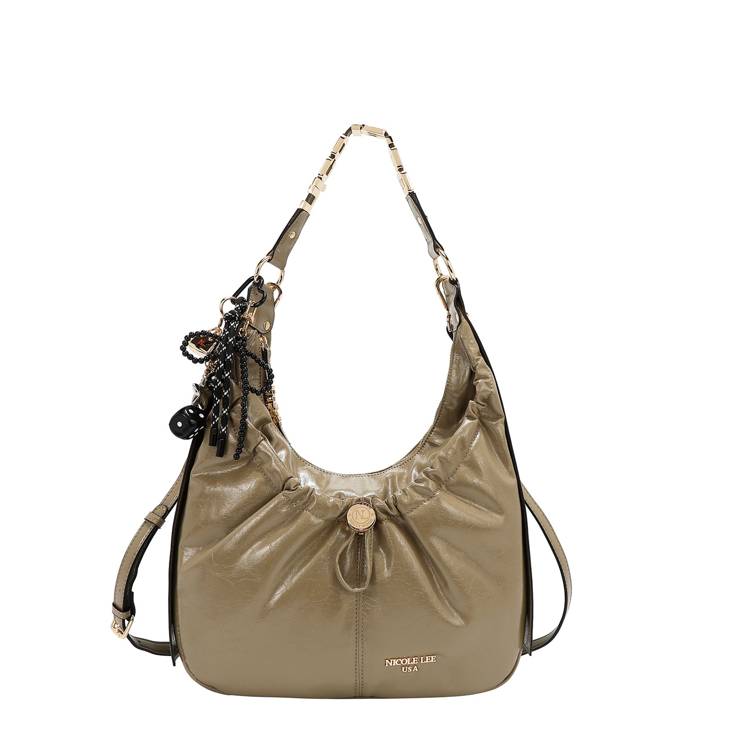 SHIMMER LUXE HOBO BAG -  P17494 BROWN