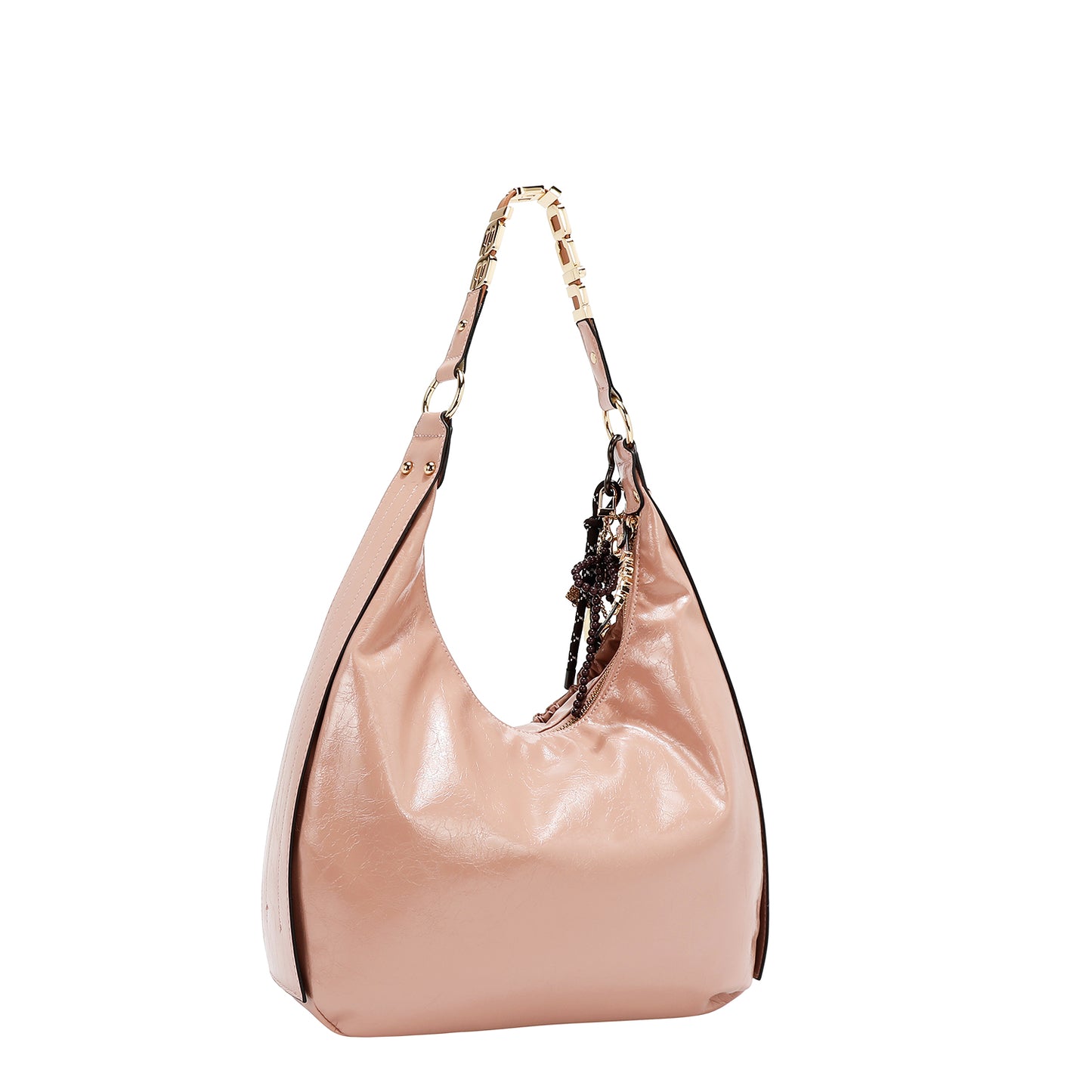 SHIMMER LUXE HOBO BAG -  P17494 BROWN