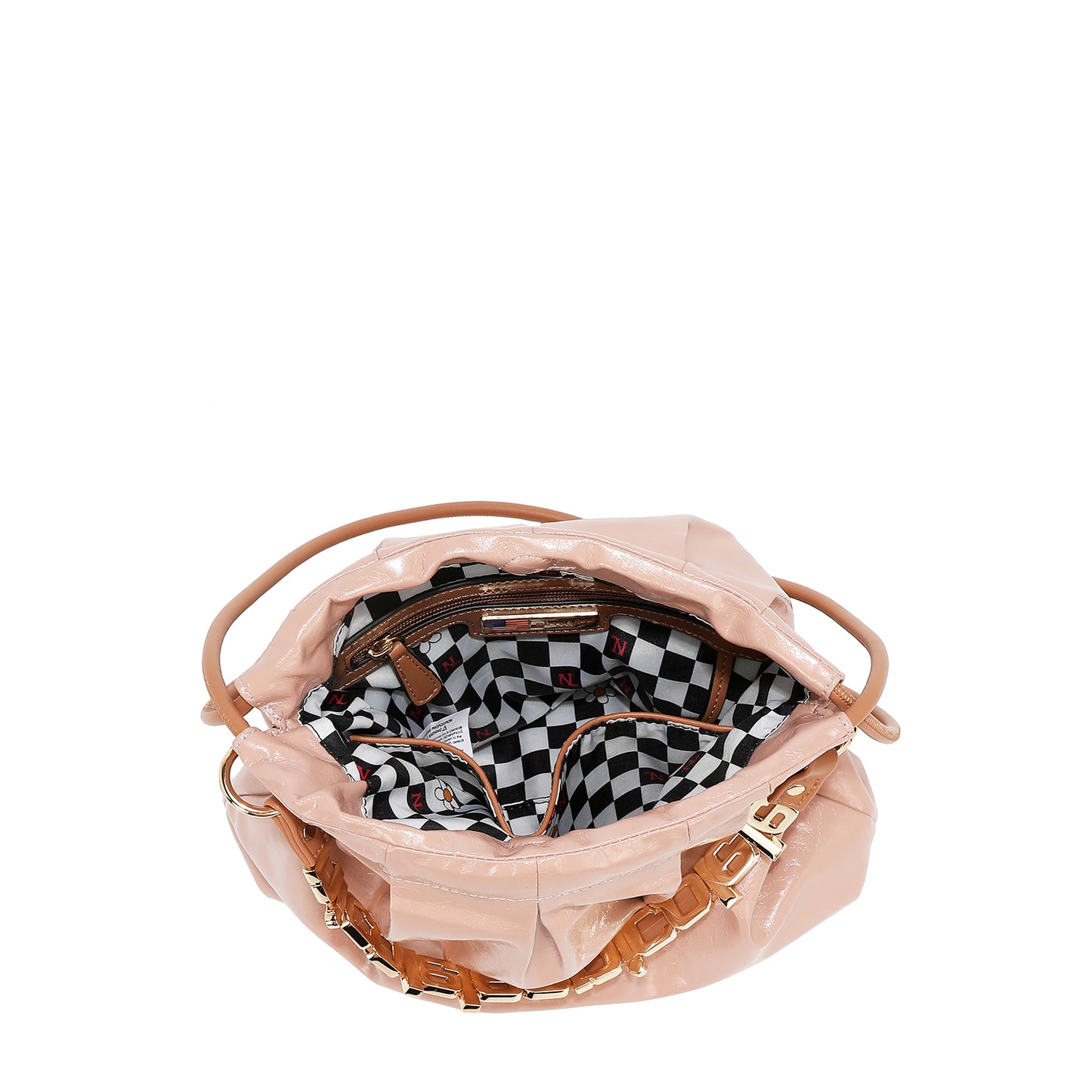 SHIMMER LUXE SQUARE SHOULDER BAG  P17495 GRAY / PINK / BLACK / BROWN / OLIVE