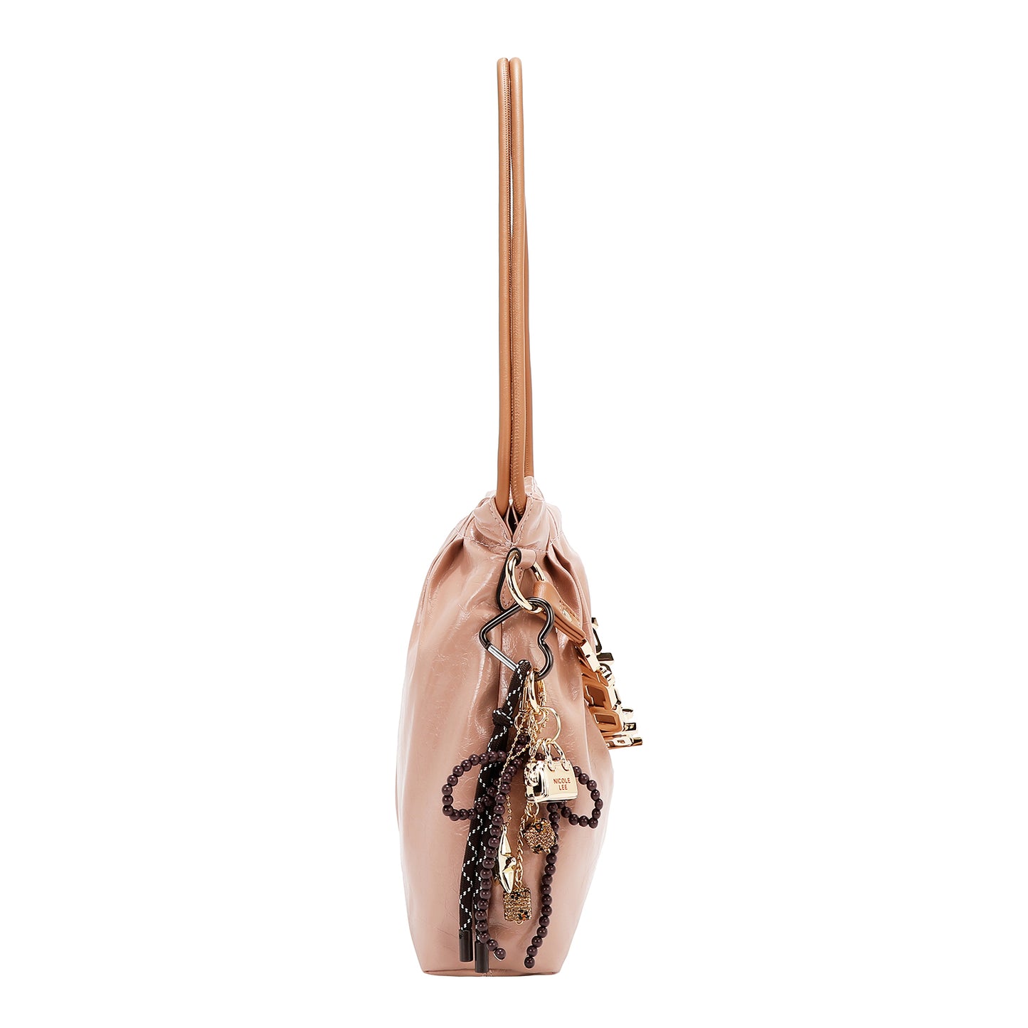 SHIMMER LUXE SQUARE SHOULDER BAG  P17495 GRAY / PINK / BLACK / BROWN / OLIVE