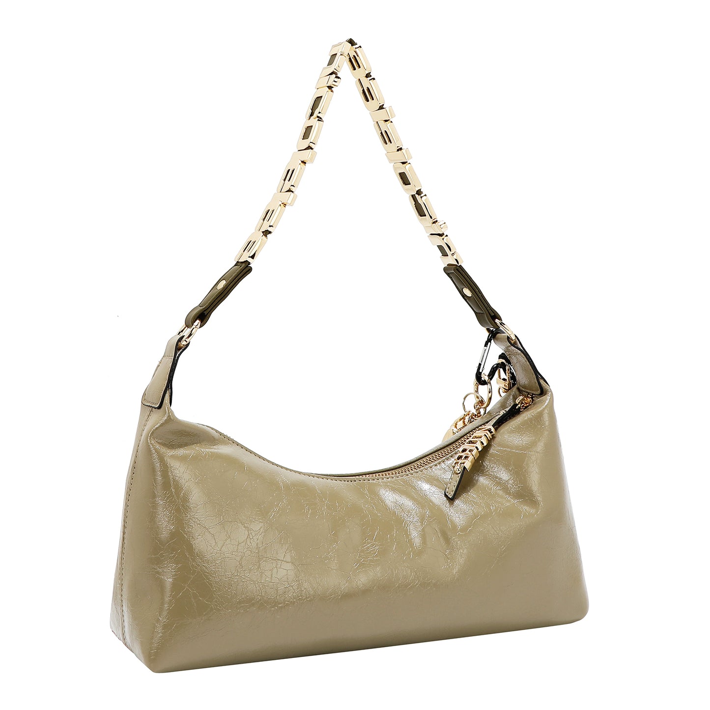 SHIMMER LUXE SHOULDER BAG - P17496 BROWN / OLIVE / GRAY
