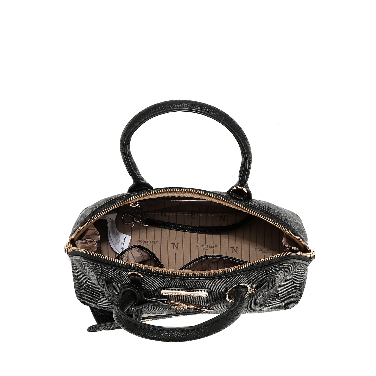 CHIC CHECK DOME BAG - P17519 BROWN
