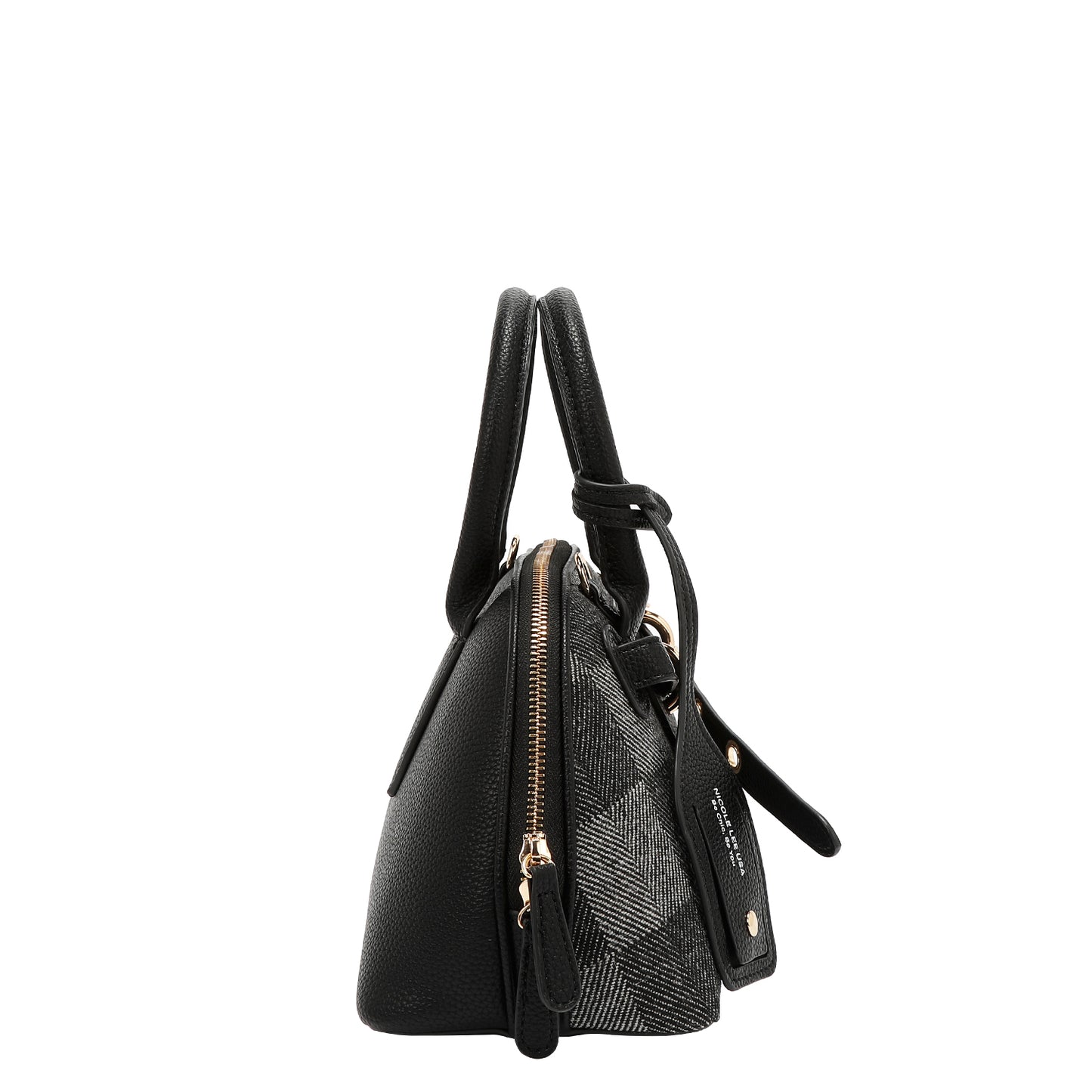 CHIC CHECK DOME BAG - P17519 BROWN