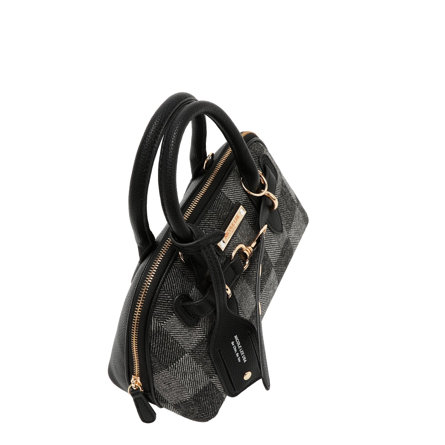 CHIC CHECK DOME BAG - P17519 BROWN