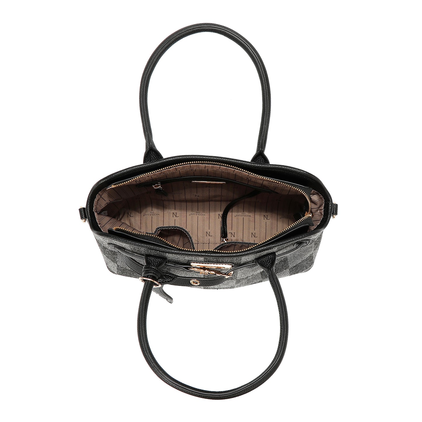 CHIC CHECK TOTE BAG P 17521 LIGHT BROWN / BROWN