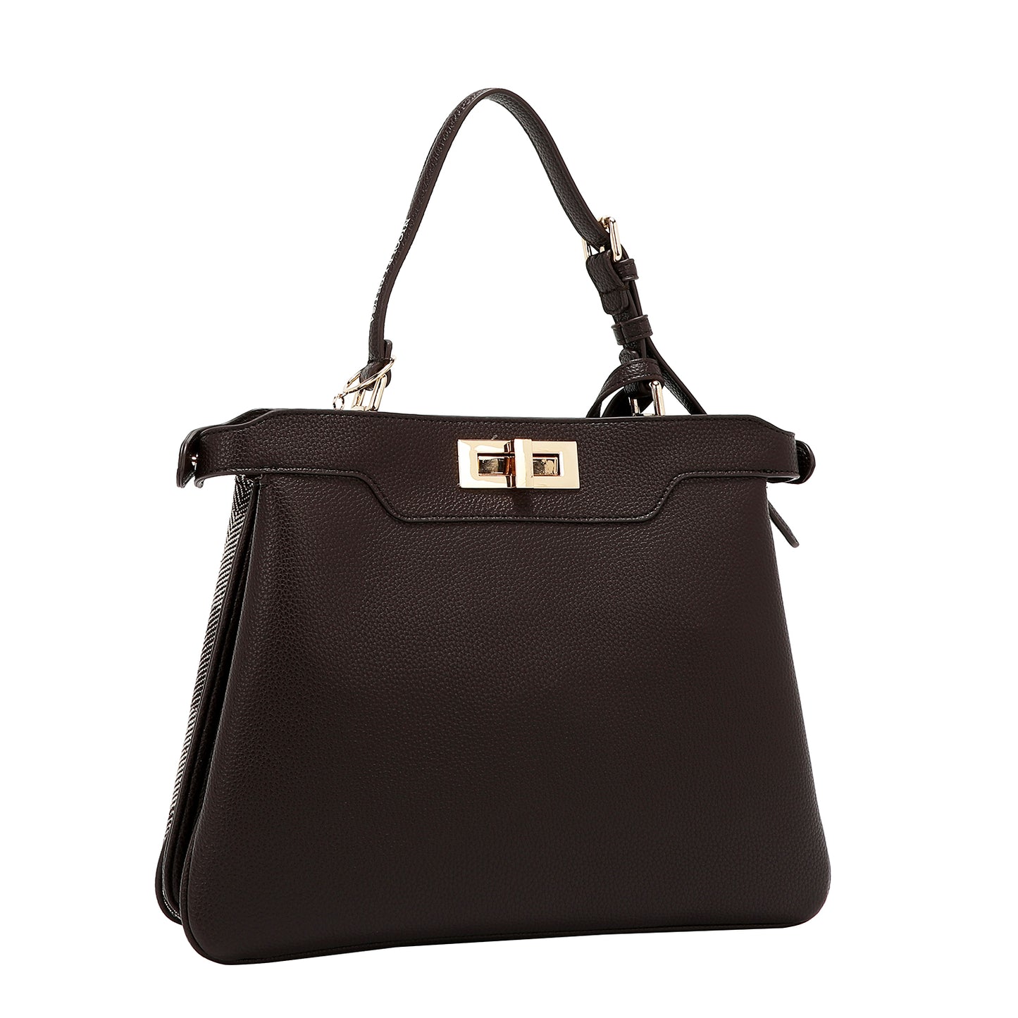 CHIC CHECK HANDBAG - P17522 BROWN