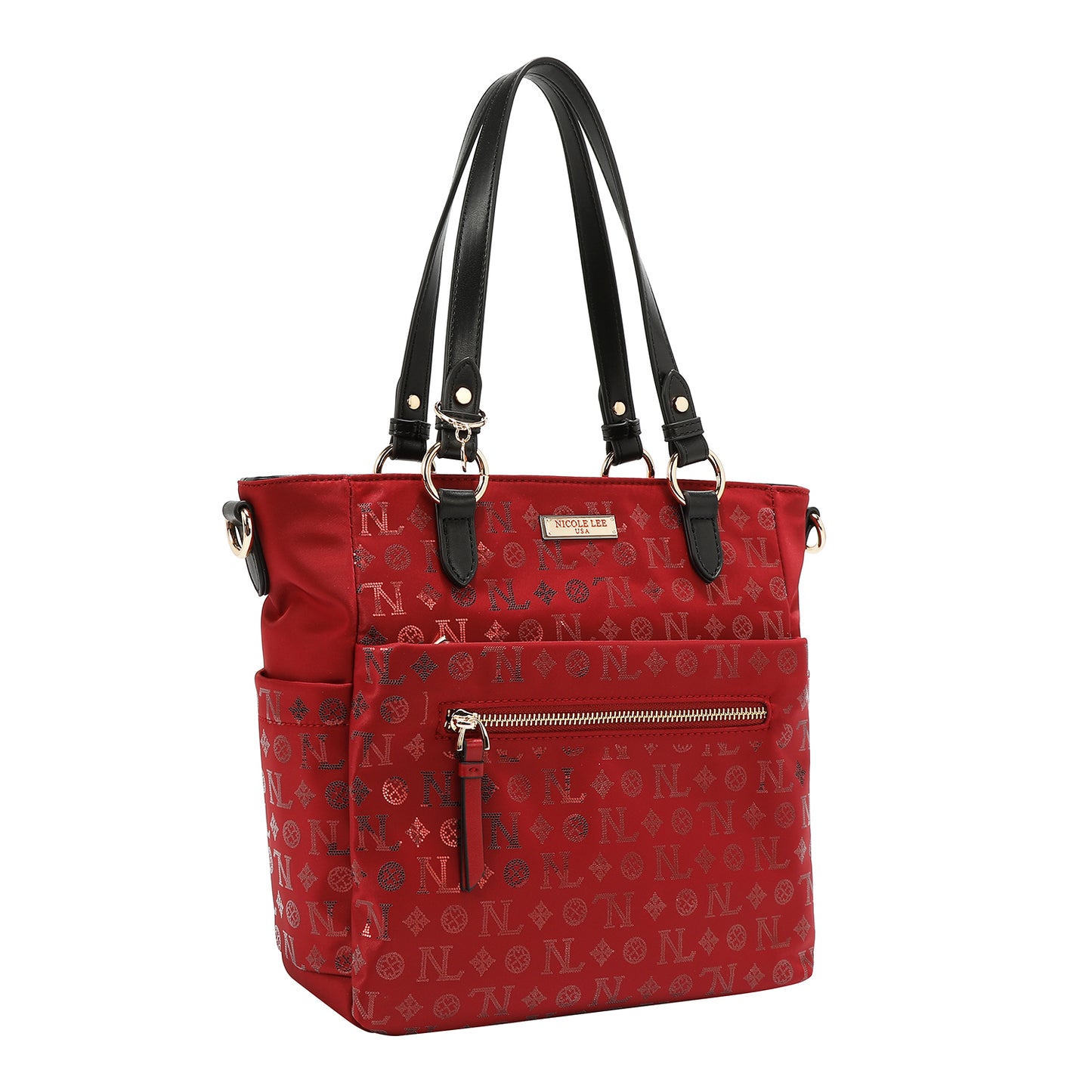 MONOGRAM LOGO TOTE BAG - P17523 BURGUNDY