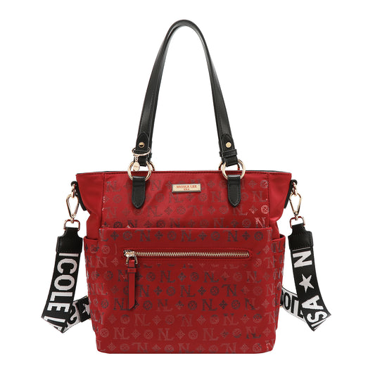 MONOGRAM LOGO TOTE BAG - P17523 BURGUNDY