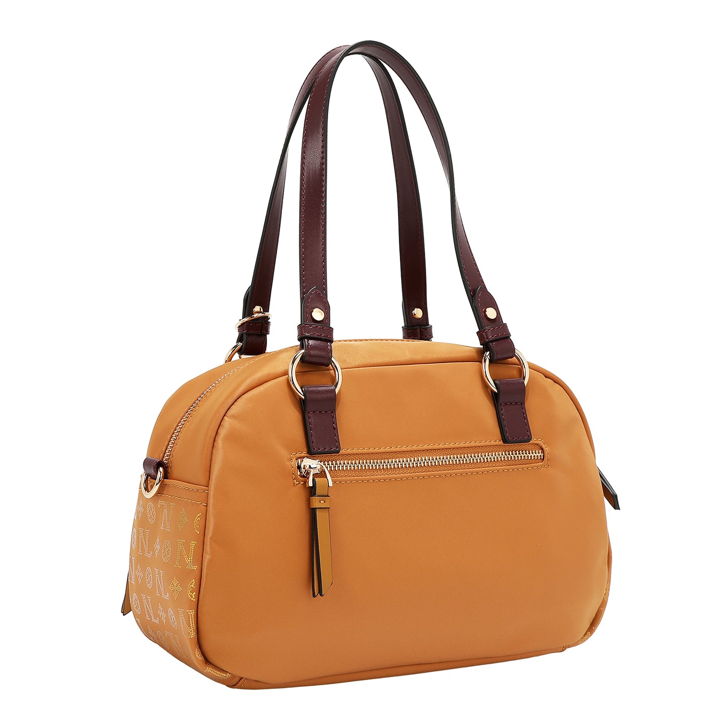 MONOGRAM LOGO BOSTON BAG - P17524 TAN