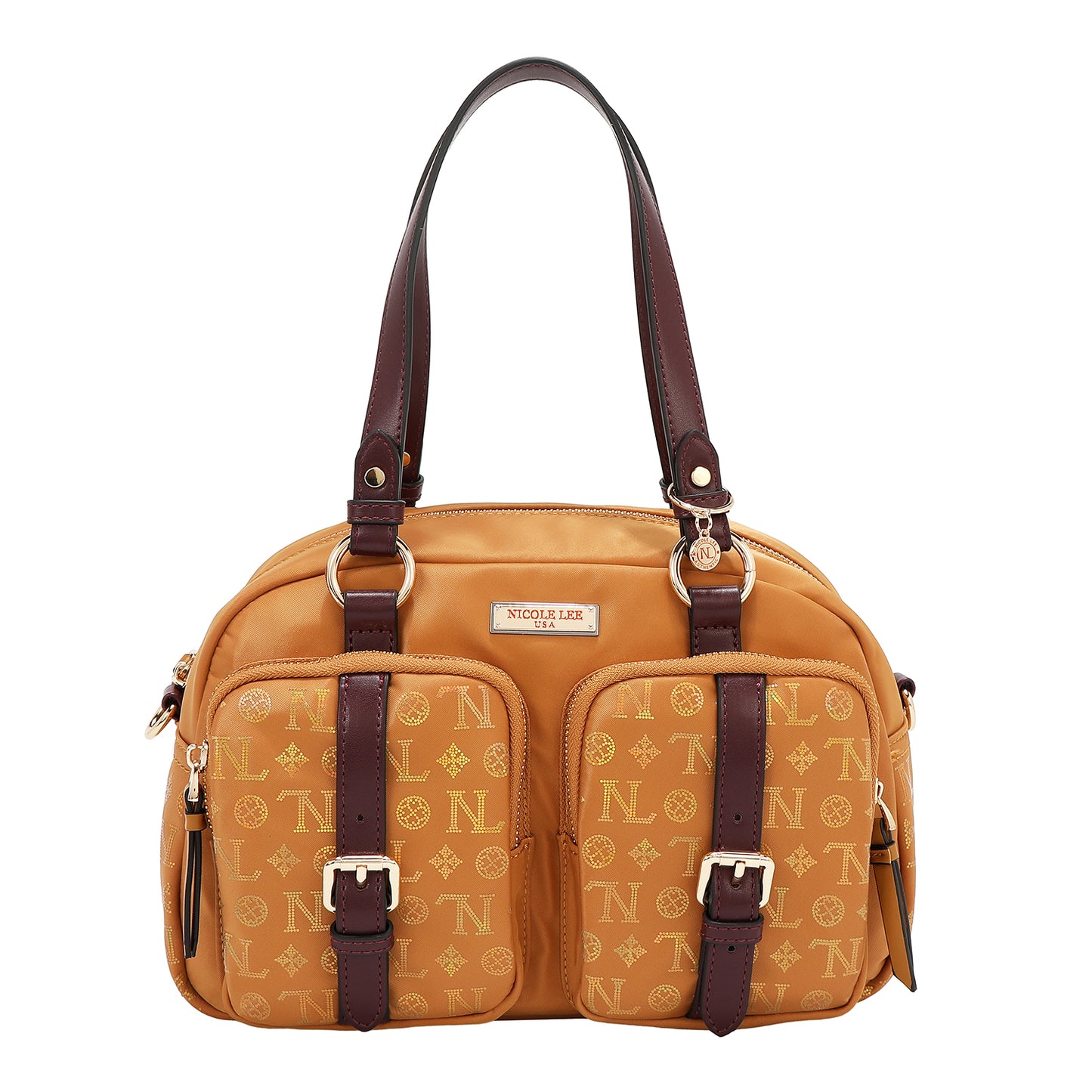 MONOGRAM LOGO BOSTON BAG - P17524 TAN