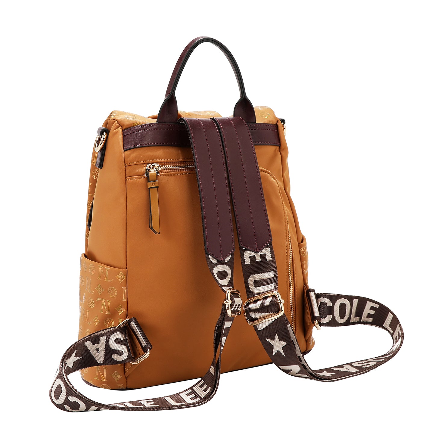 MONOGRAM LOGO BACKPACK - P17527 BROWN / TAN