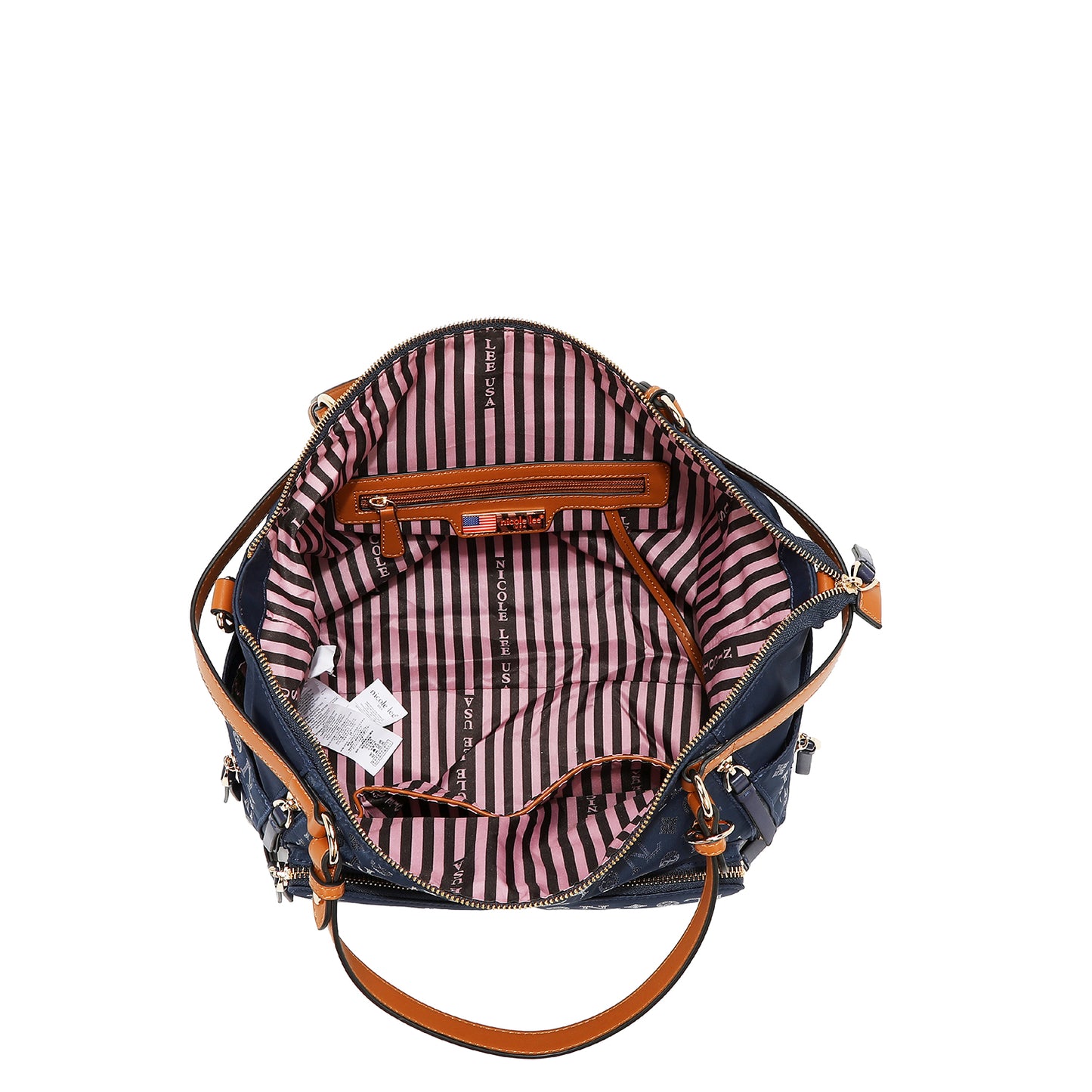 MONOGRAM LOGO SHOPPER BAG -   P17528 BLACK