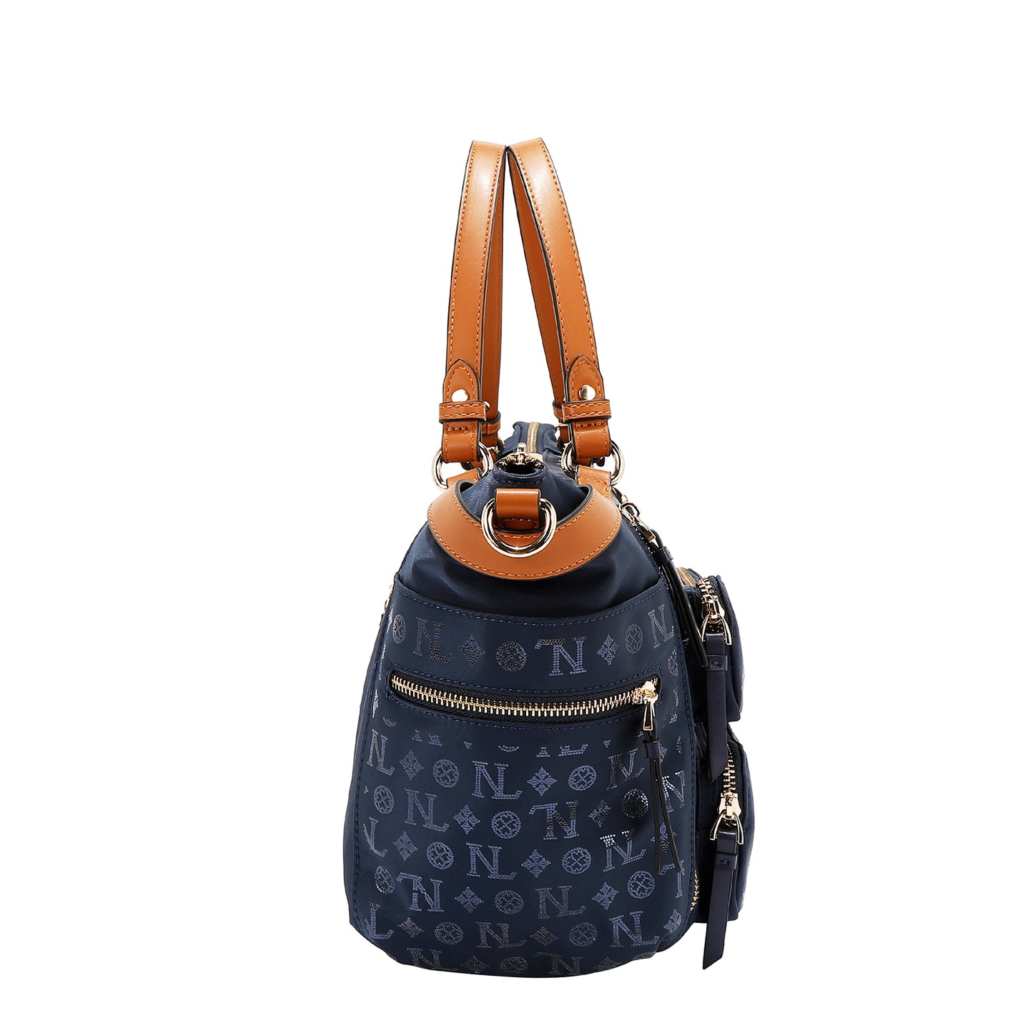 MONOGRAM LOGO SHOPPER BAG -   P17528 BLACK