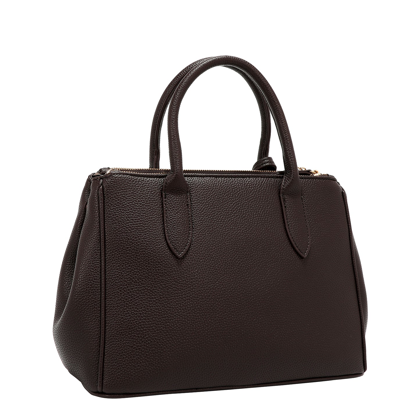 CHIC CHECK SATCHEL BAG - P17532 LIGHT BROWN /  BROWN