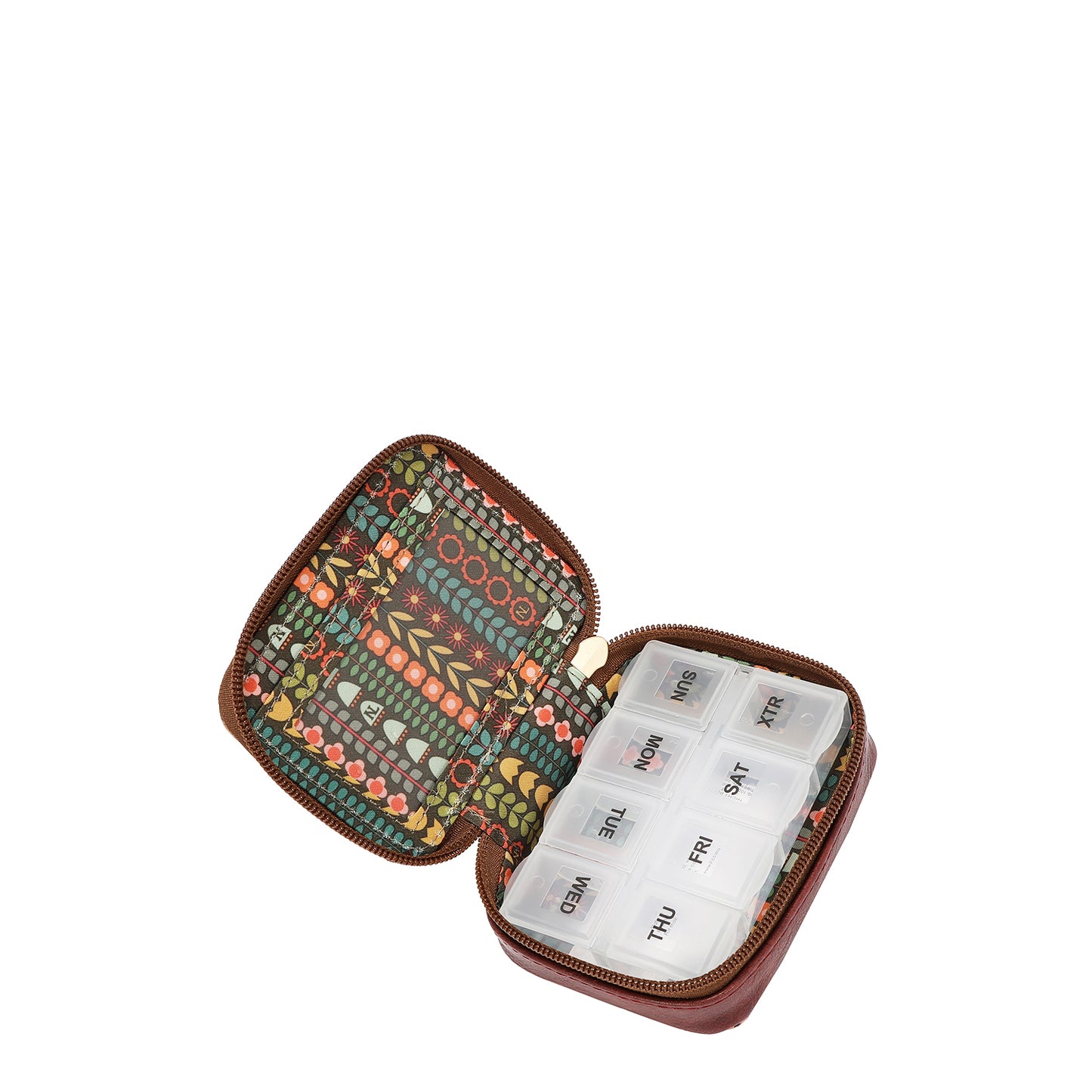 TRAVEL PILL CASE ORGANIZER - PC7603 EMOTION / VIRTUAL FRIEND / BEST SMILE / MODA SNOW FLAKE