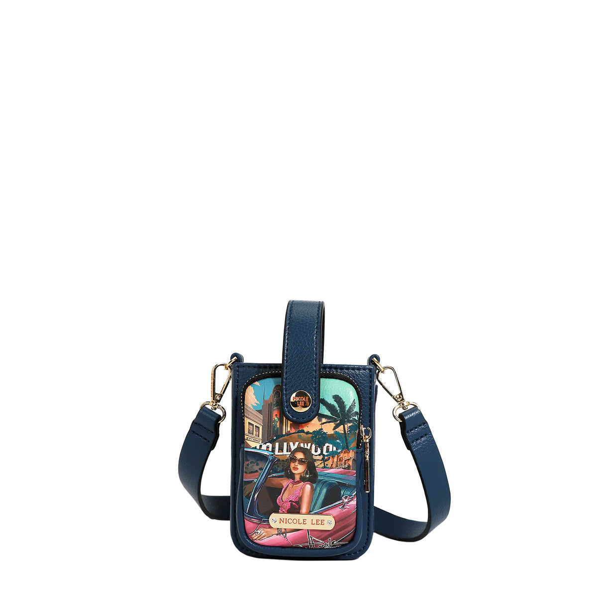 STRAP PHONE CASE CROSSBODY -  PRT17145 SAMANTHA LA BELLEZA / HOLLYWOOD DRIVE / AKIKO LA  BELLEZA / BEST SMILE / SOFIA MONTANA / DREAM COMES TURE / QUEEN CLEOPATRA / SUN AND SAND / NAIL POLISH / MARTHA TRAVELS ITALY / BLIND DATE / LADIES NIGHT OUT