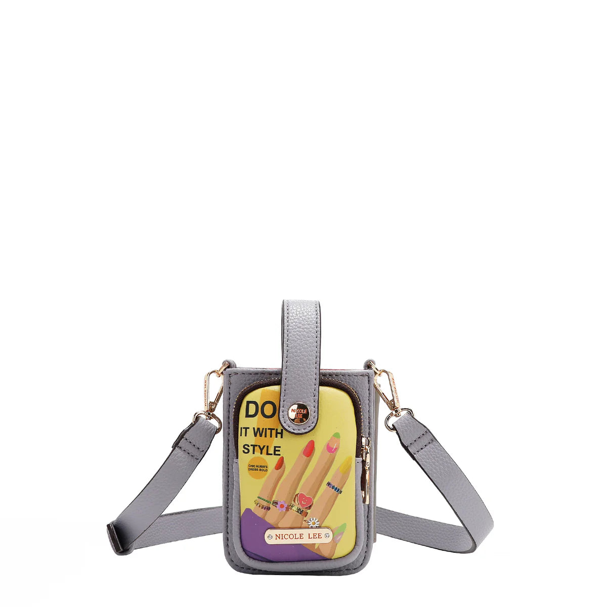 STRAP PHONE CASE CROSSBODY -  PRT17145 SAMANTHA LA BELLEZA / HOLLYWOOD DRIVE / AKIKO LA  BELLEZA / BEST SMILE / SOFIA MONTANA / DREAM COMES TURE / QUEEN CLEOPATRA / SUN AND SAND / NAIL POLISH / MARTHA TRAVELS ITALY / BLIND DATE / LADIES NIGHT OUT