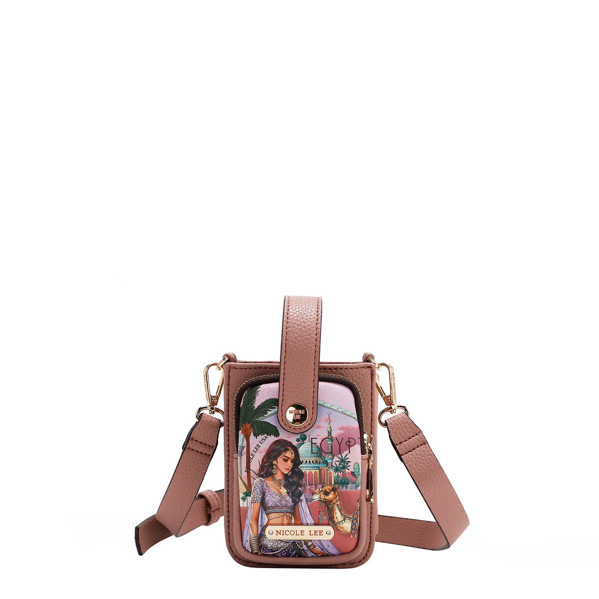STRAP PHONE CASE CROSSBODY -  PRT17145 SAMANTHA LA BELLEZA / HOLLYWOOD DRIVE / AKIKO LA  BELLEZA / BEST SMILE / SOFIA MONTANA / DREAM COMES TURE / QUEEN CLEOPATRA / SUN AND SAND / NAIL POLISH / MARTHA TRAVELS ITALY / BLIND DATE / LADIES NIGHT OUT