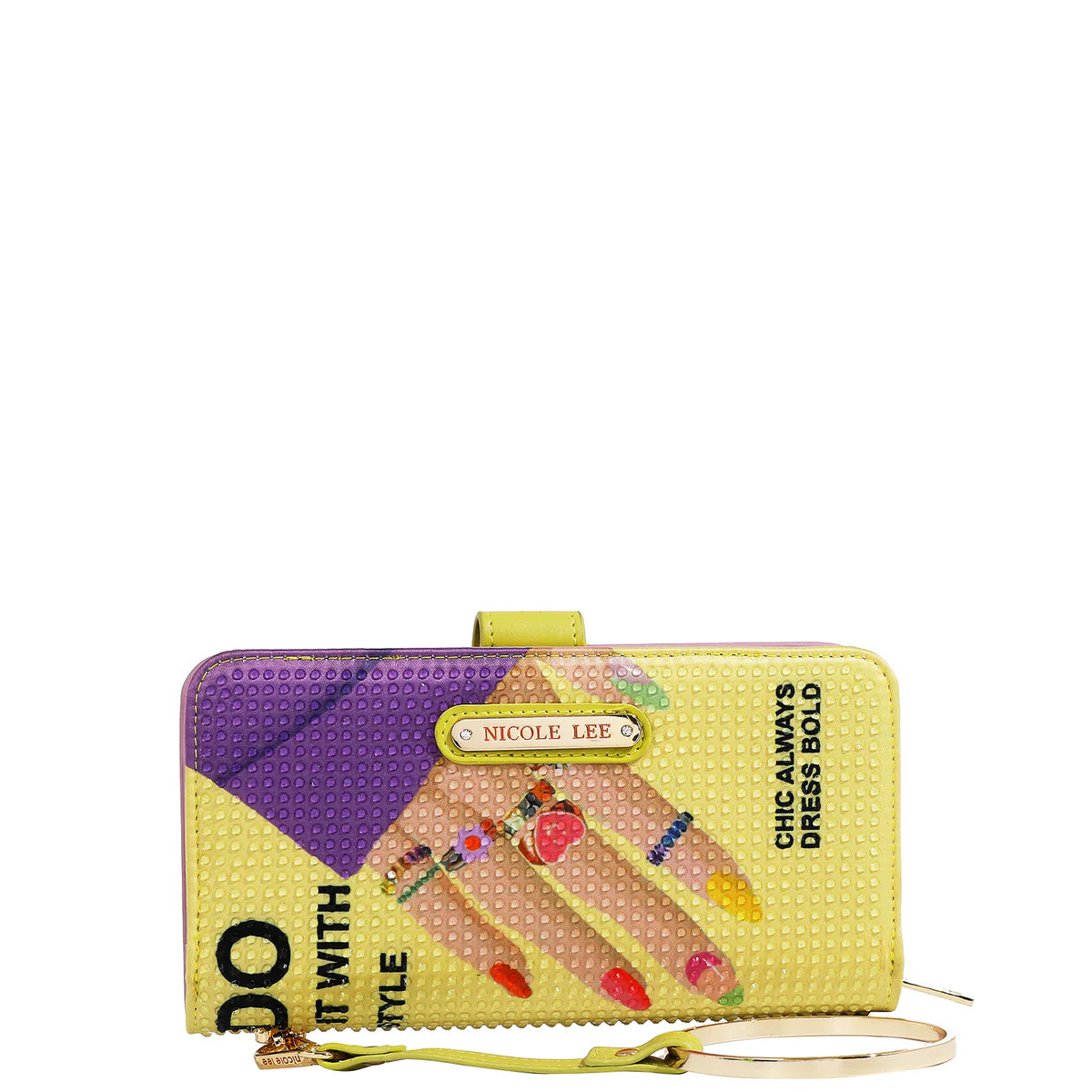 NL SIGNATURE BIFOLD WALLET WRISTLET - PRT6700 VIRTUAL FRIEND / AKIKO LA BELLEZA / THE QUEEN / NAIL POLISH / SUN AND SAND / QUEEN CLEOPAARTA / DREAM COMES TRUE / SOFIA MONTAN / BEST SMILE
