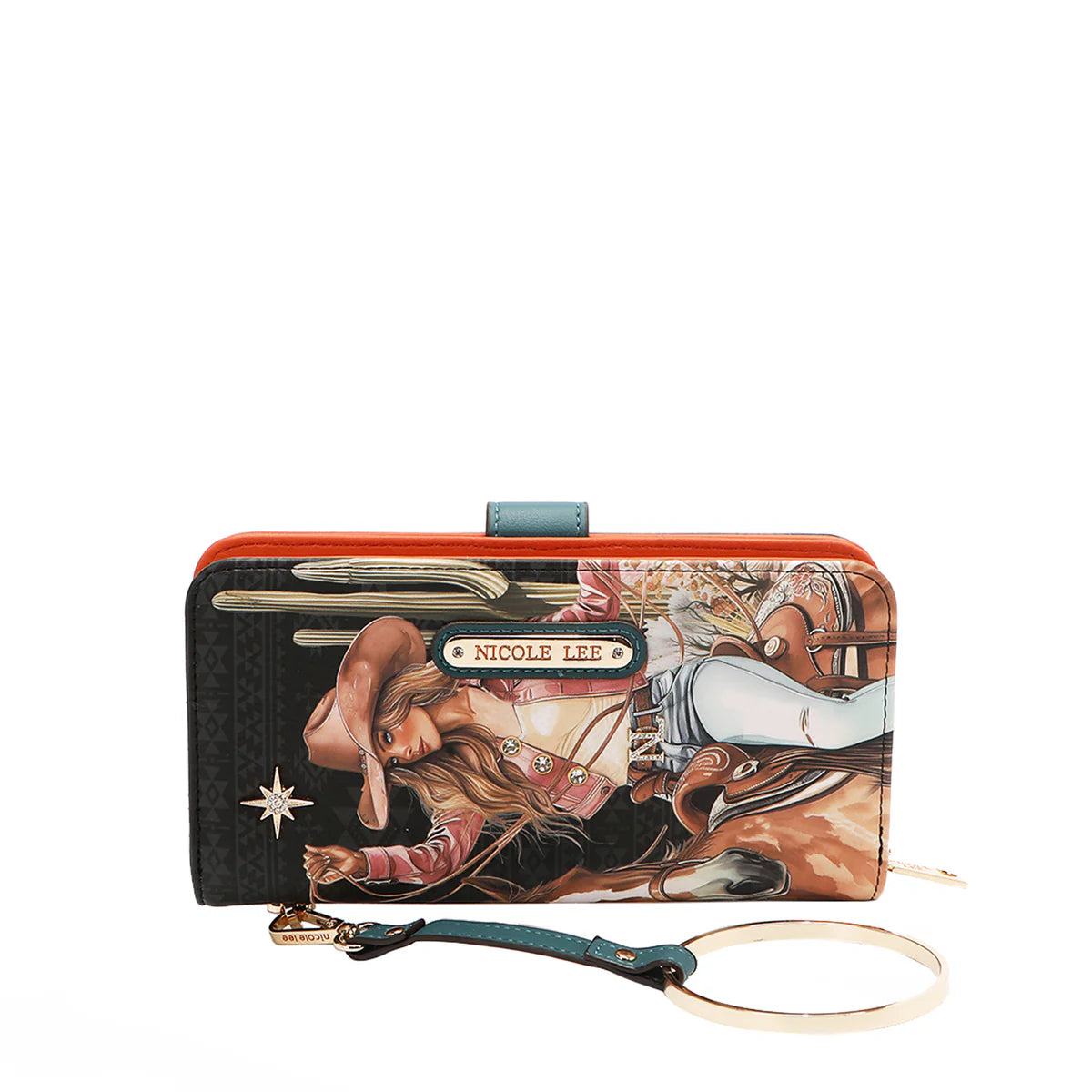 NL SIGNATURE BIFOLD WALLET WRISTLET - PRT6700 VIRTUAL FRIEND / AKIKO LA BELLEZA / THE QUEEN / NAIL POLISH / SUN AND SAND / QUEEN CLEOPAARTA / DREAM COMES TRUE / SOFIA MONTAN / BEST SMILE