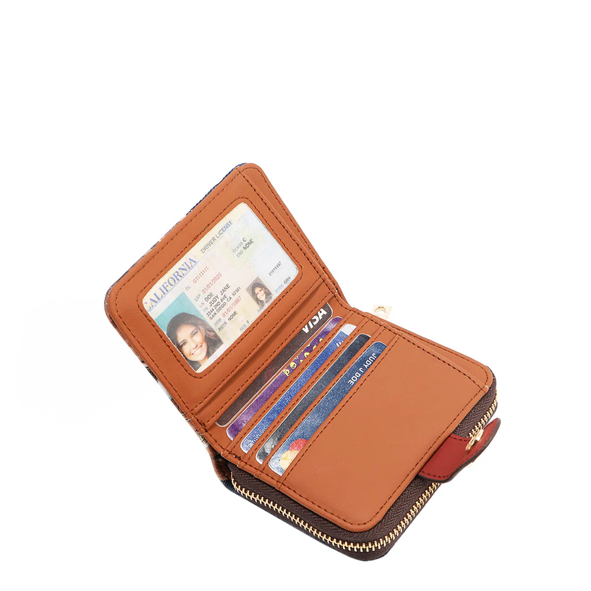 DENIM HEART BIFOLD WALLET - PRT6903D AKIKO LA BELLEZA / SOFIA MONTANA