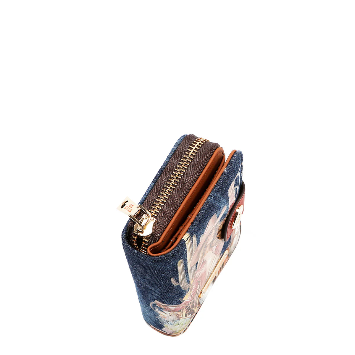 DENIM HEART BIFOLD WALLET - PRT6903D AKIKO LA BELLEZA / SOFIA MONTANA