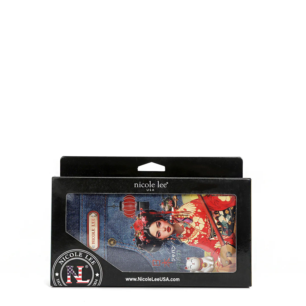 DENIM AMANDA 2 PIECE BIFOLD WALLET - PRT7455D AKIKO LA BELLEZA / LADIES NIGHT OUT /FAMILY YEARBOOK
