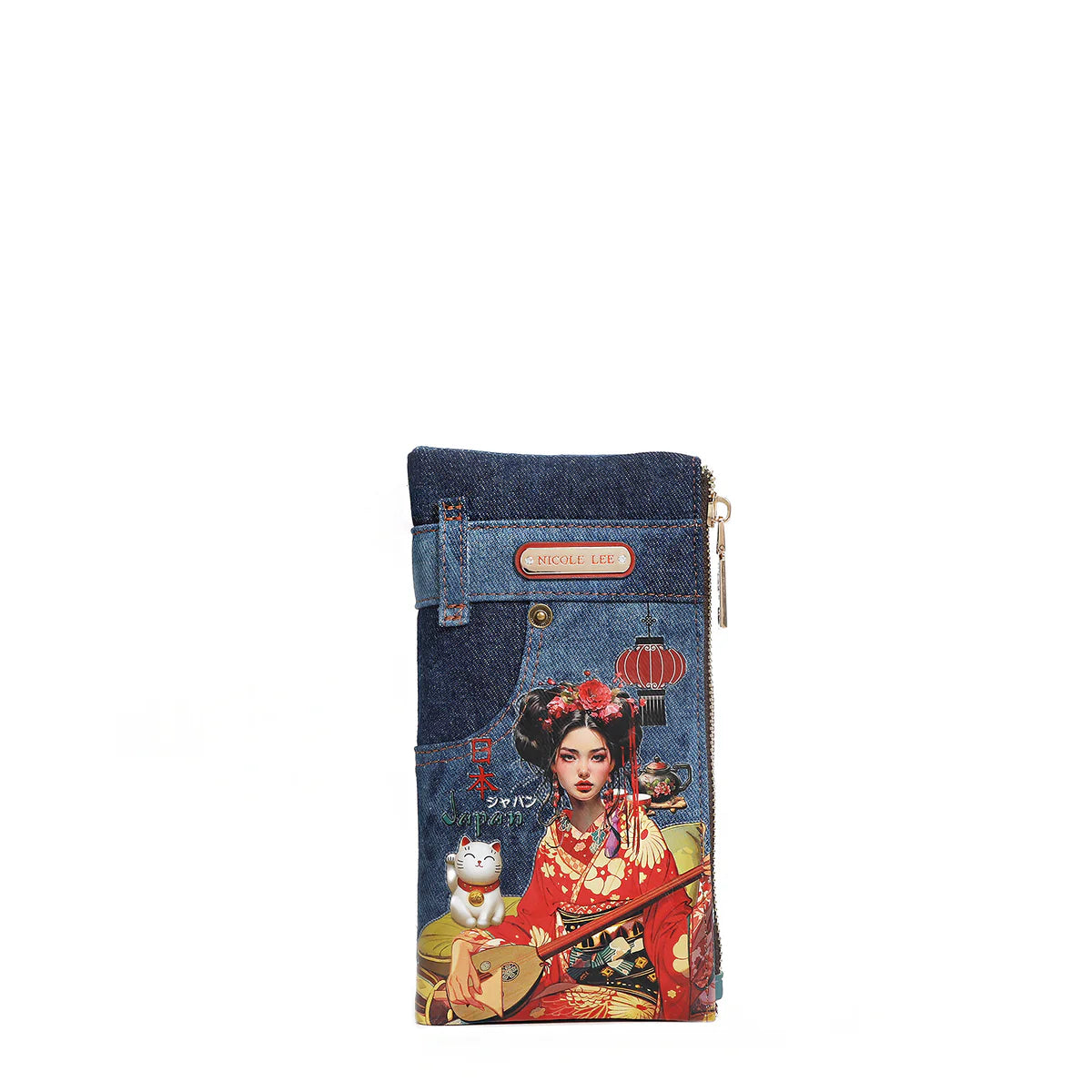DENIM AMANDA 2 PIECE BIFOLD WALLET - PRT7455D AKIKO LA BELLEZA / LADIES NIGHT OUT /FAMILY YEARBOOK