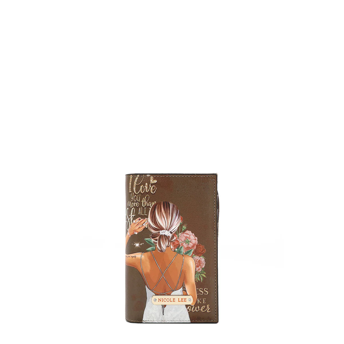 BIFOLD CENTER ZIP WALLET - PRT7702 VIRTUAL FRIEND / HOLLYWOOD DRIVE / THE QUEEN / SAMANTHA LA BELLEZA / BEST SMILE / QUEEN CLEOPARTA / DREM COMES TURE / MARTHA TRAVELS ITALY