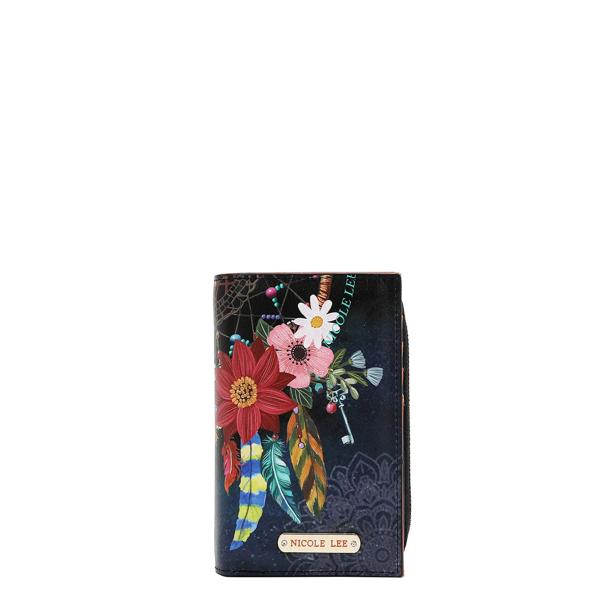 BIFOLD CENTER ZIP WALLET - PRT7702 VIRTUAL FRIEND / HOLLYWOOD DRIVE / THE QUEEN / SAMANTHA LA BELLEZA / BEST SMILE / QUEEN CLEOPARTA / DREM COMES TURE / MARTHA TRAVELS ITALY