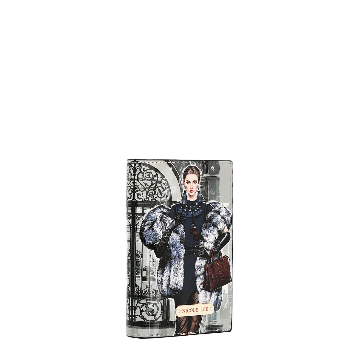 BIFOLD CENTER ZIP WALLET - PRT7702 VIRTUAL FRIEND / HOLLYWOOD DRIVE / THE QUEEN / SAMANTHA LA BELLEZA / BEST SMILE / QUEEN CLEOPARTA / DREM COMES TURE / MARTHA TRAVELS ITALY
