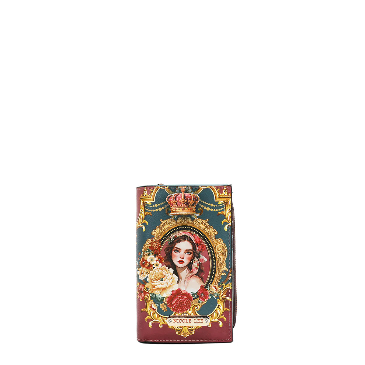 BIFOLD CENTER ZIP WALLET - PRT7702 VIRTUAL FRIEND / HOLLYWOOD DRIVE / THE QUEEN / SAMANTHA LA BELLEZA / BEST SMILE / QUEEN CLEOPARTA / DREM COMES TURE / MARTHA TRAVELS ITALY