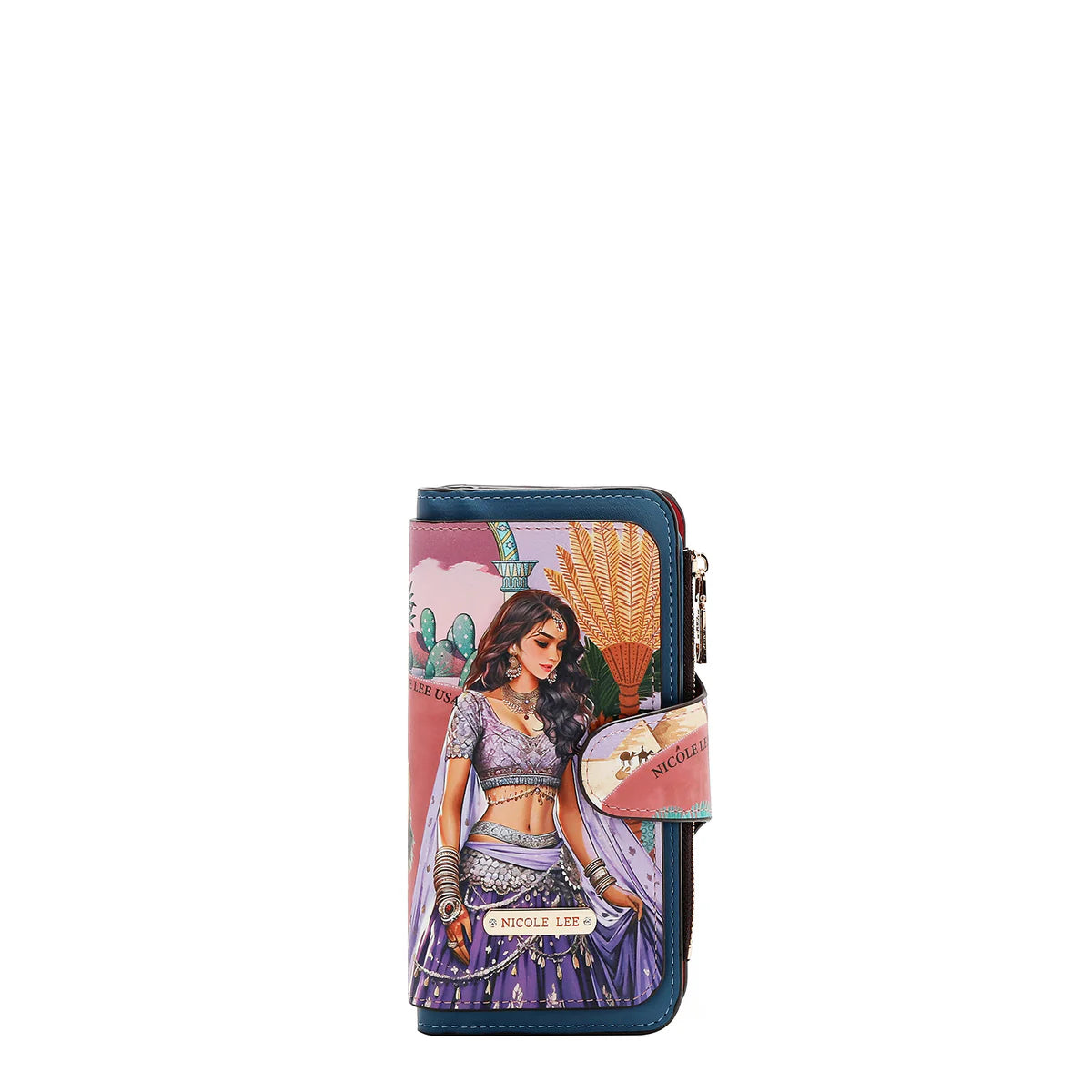 BIFOLD LAYERED WALLET - PRT7703 VIRTUAL FRIEND / THE QUEEN / MARTHA TRAVELS ITALY / VIOLET BLOSSOM . NAIL POLISH / SUN AND SAND / QUEEN CLEOPARTA / DREAM COMES TURE / SOFIA MONTANA / SAMANTHA LA BELLEZA /