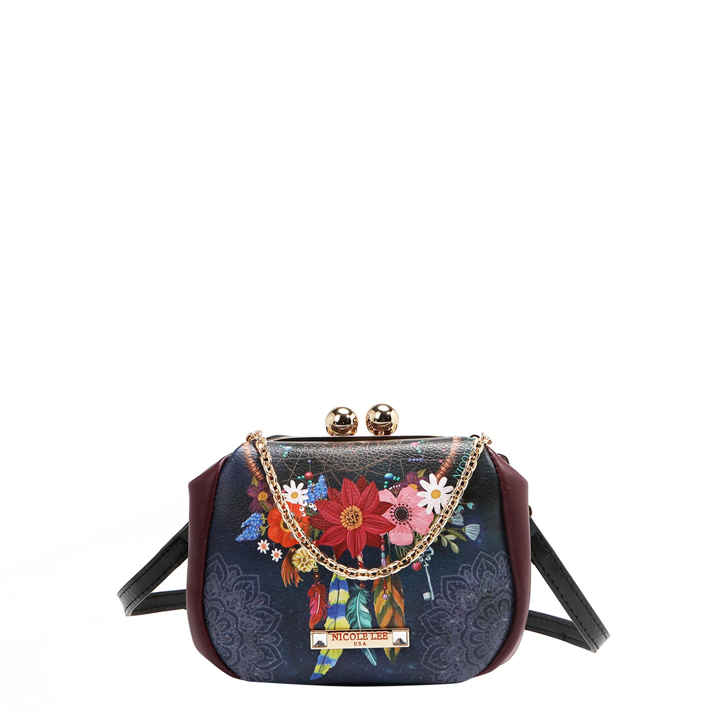 KISS LOCK CROSSBODY MINI BAG -  PRT7803 EMOTION / VIRTUAL FRIEND / SAMANTHA LA BELLEZA / MARTHA TRAVEL ITALY / DREAM COMES TURE / QUEEN CLEOPATRA / SUN AND SAND / NAIL POLISH / VIOLET BLOSSOM
