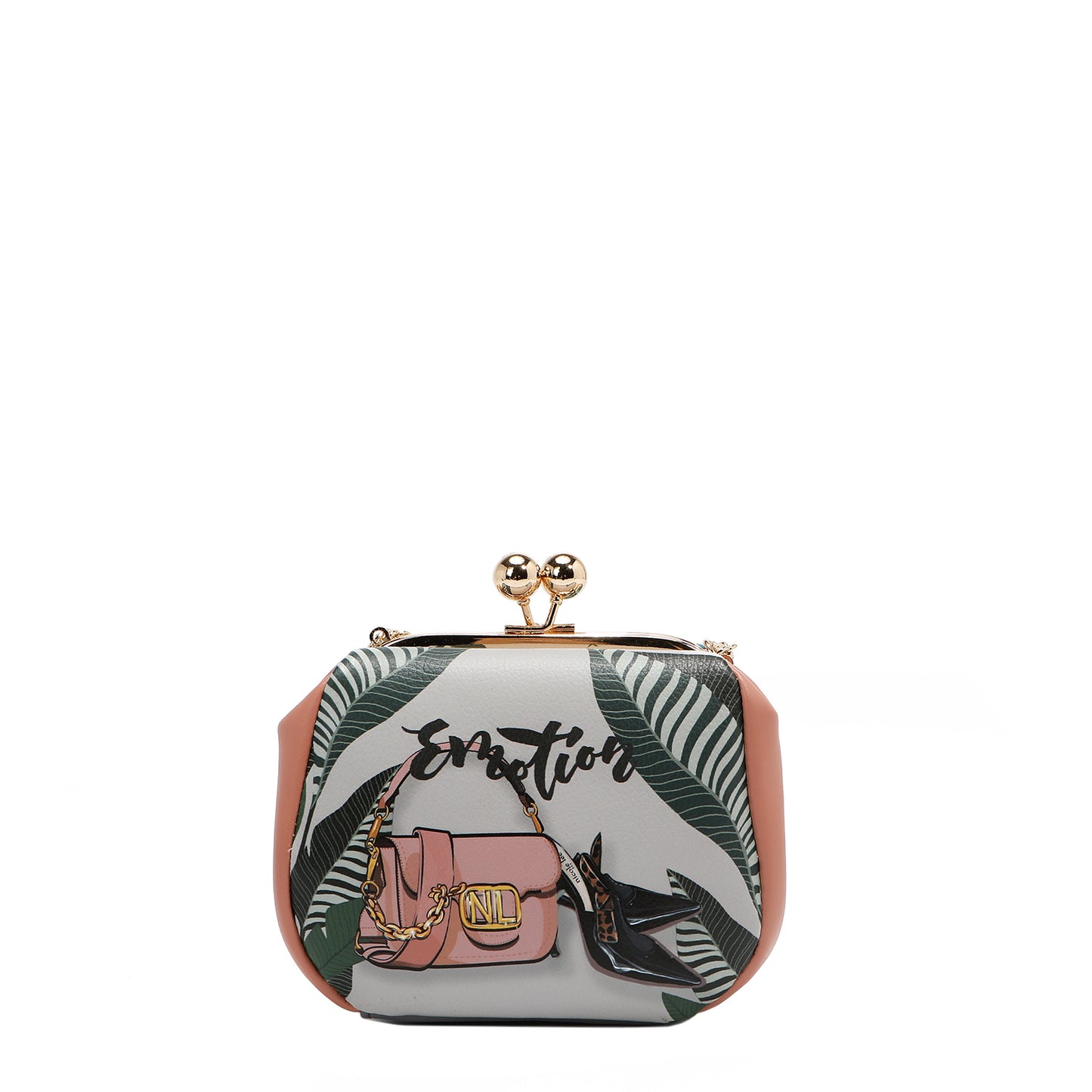 KISS LOCK CROSSBODY MINI BAG -  PRT7803 EMOTION / VIRTUAL FRIEND / SAMANTHA LA BELLEZA / MARTHA TRAVEL ITALY / DREAM COMES TURE / QUEEN CLEOPATRA / SUN AND SAND / NAIL POLISH / VIOLET BLOSSOM