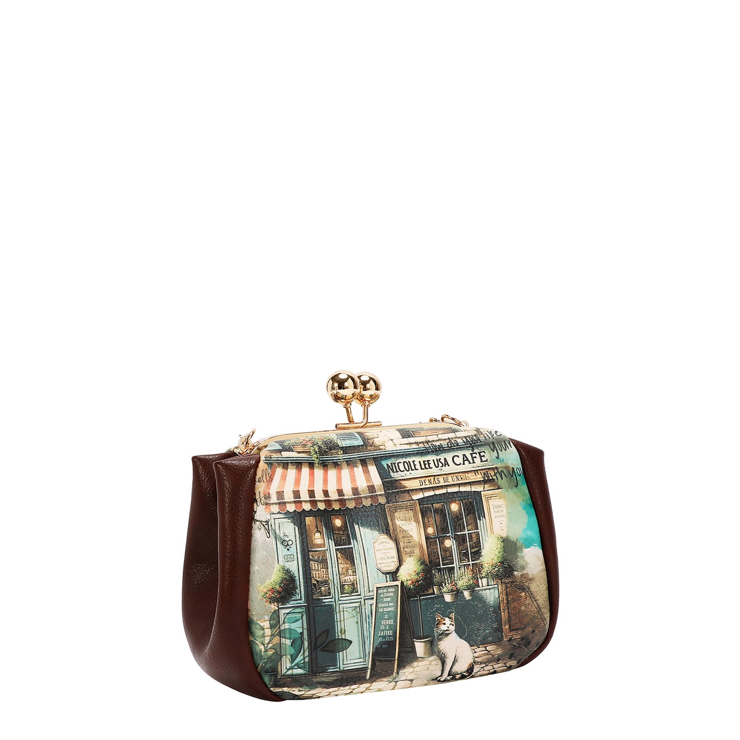 KISS LOCK CROSSBODY MINI BAG -  PRT7803 EMOTION / VIRTUAL FRIEND / SAMANTHA LA BELLEZA / MARTHA TRAVEL ITALY / DREAM COMES TURE / QUEEN CLEOPATRA / SUN AND SAND / NAIL POLISH / VIOLET BLOSSOM