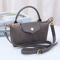 SD781 Suede Flap Top Handle Crossbody Bag