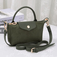 SD781 Suede Flap Top Handle Crossbody Bag