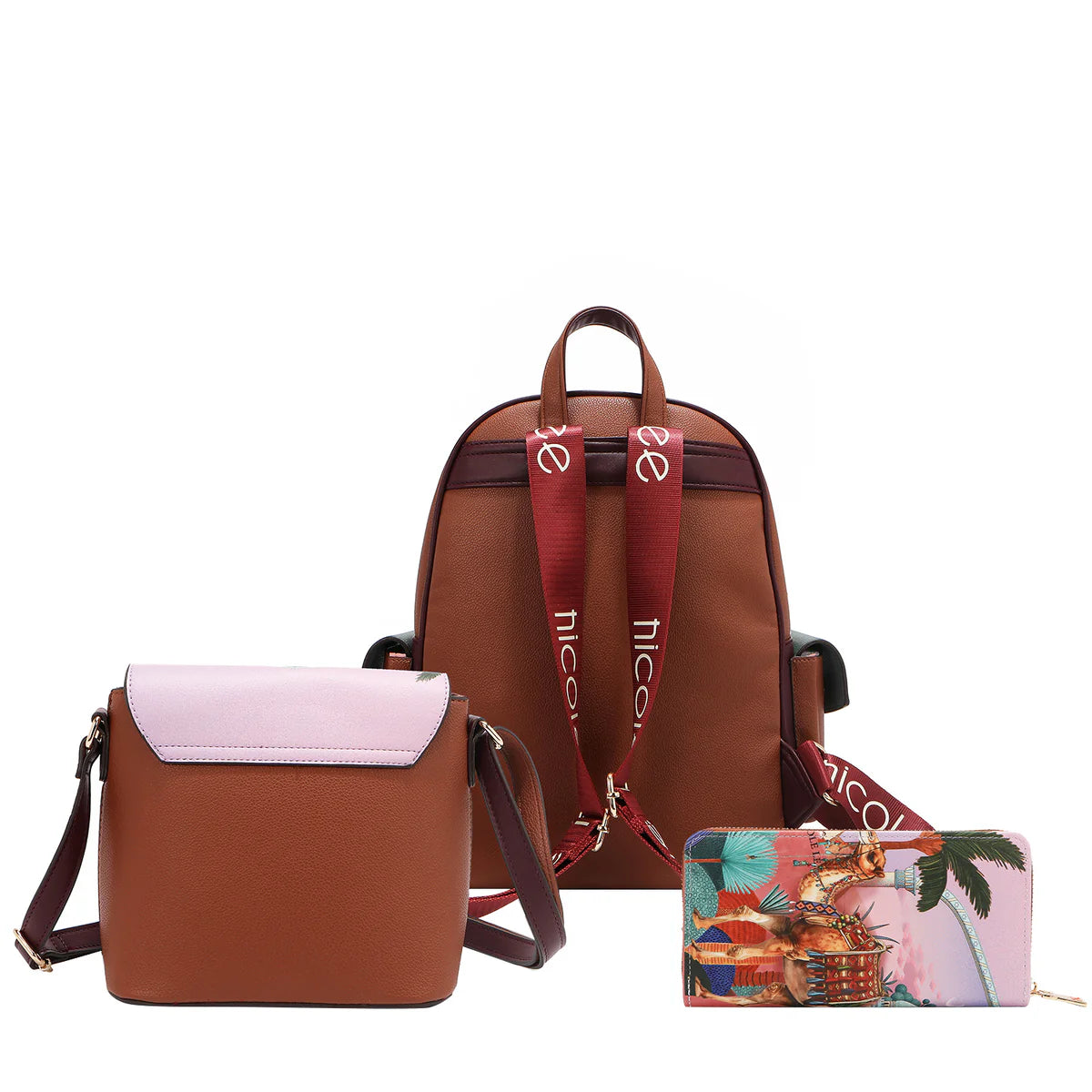 QUEEN CLEOPATRA 3 PIECE SET (BACKPACK, CROSSBODY, WALLET) - SET17298 QUEEN CLEOPATRA