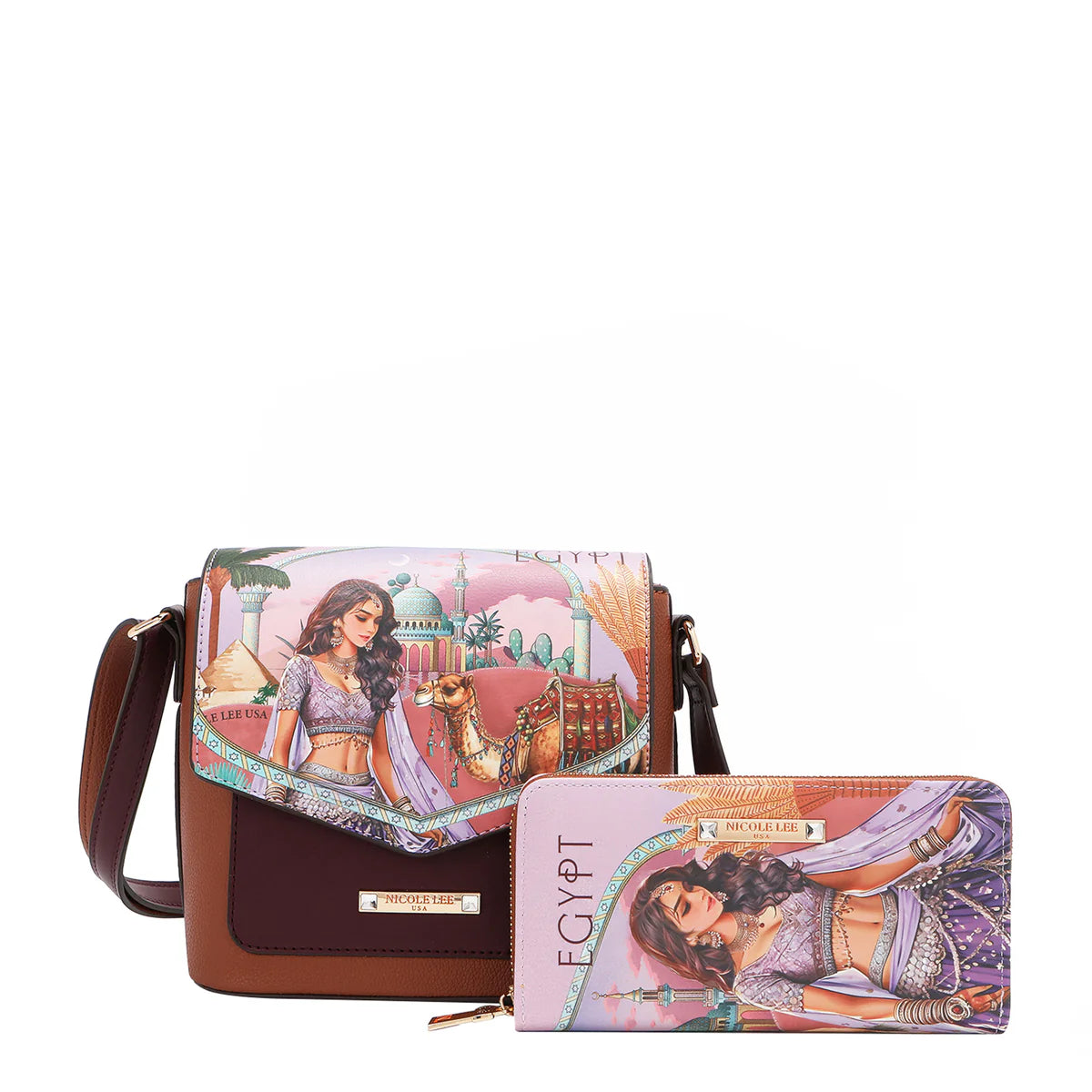 QUEEN CLEOPATRA 3 PIECE SET (BACKPACK, CROSSBODY, WALLET) - SET17298 QUEEN CLEOPATRA