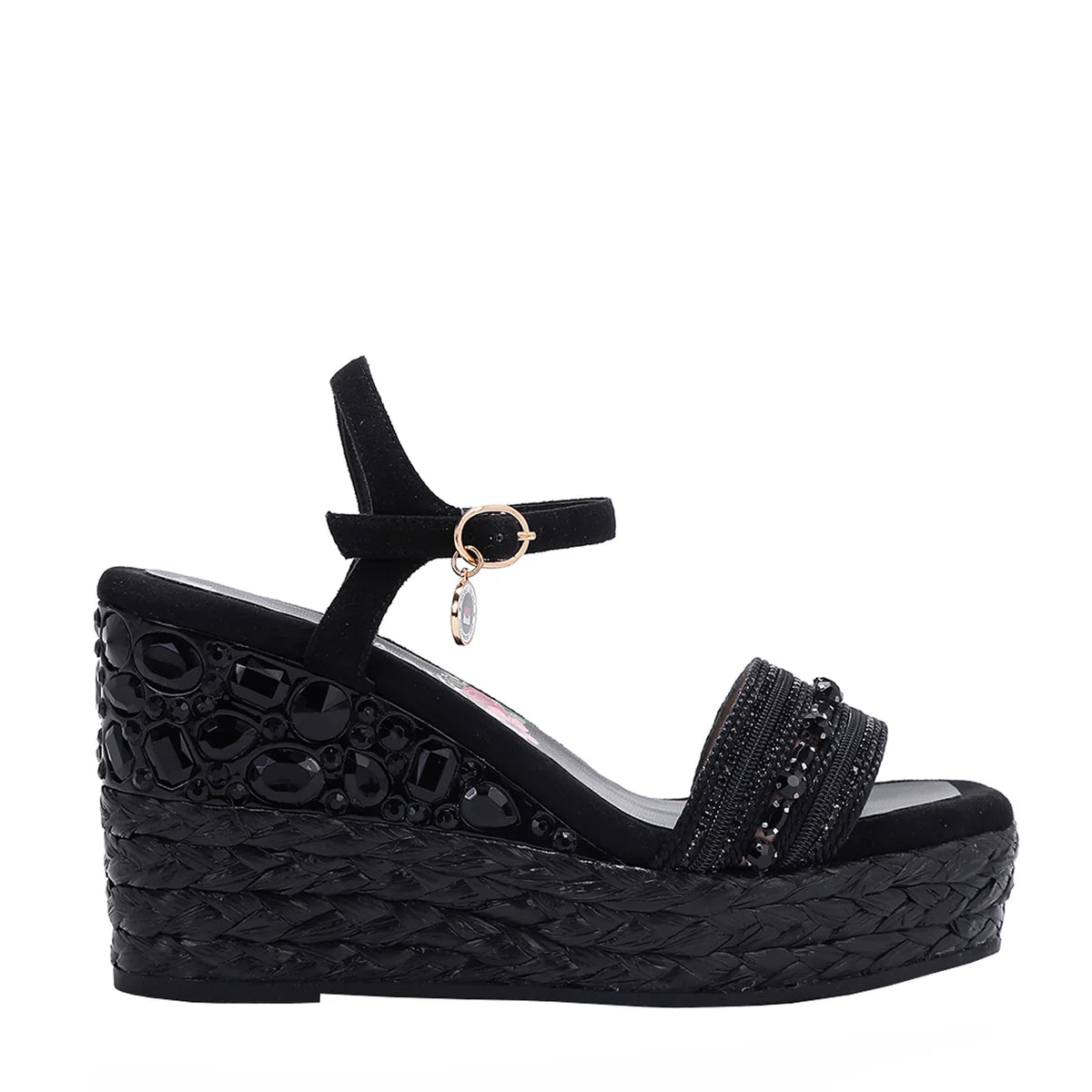 KALI ESPADRILLE WEDGE SANDAL -   SNDL23102 GOLD /  SILVER / BLUE / PINK / LAVENDER / BLACK