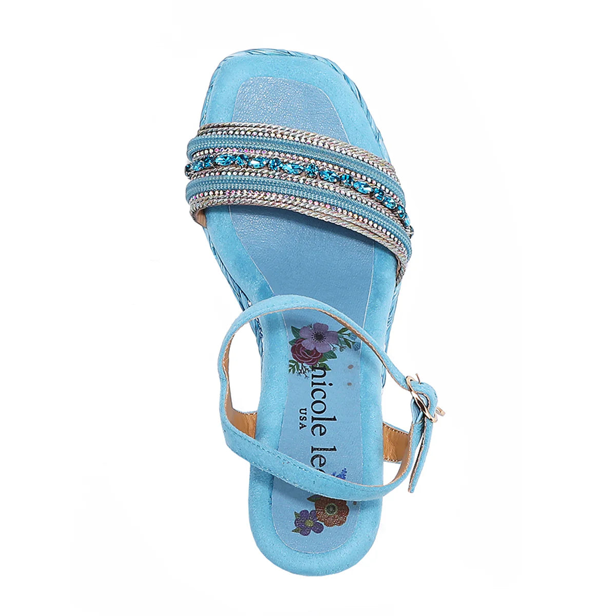 KALI ESPADRILLE WEDGE SANDAL -   SNDL23102 GOLD /  SILVER / BLUE / PINK / LAVENDER / BLACK