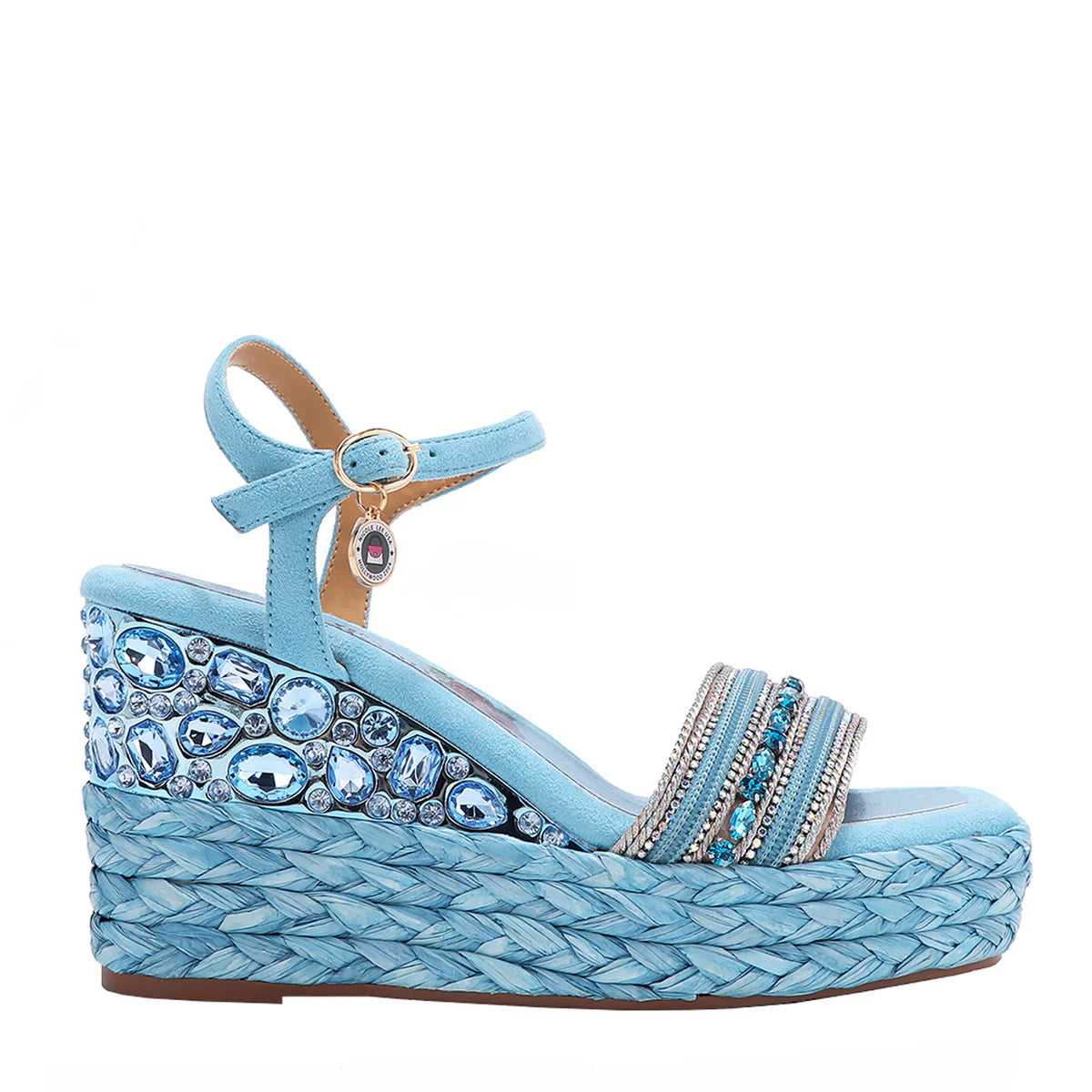 KALI ESPADRILLE WEDGE SANDAL -   SNDL23102 GOLD /  SILVER / BLUE / PINK / LAVENDER / BLACK