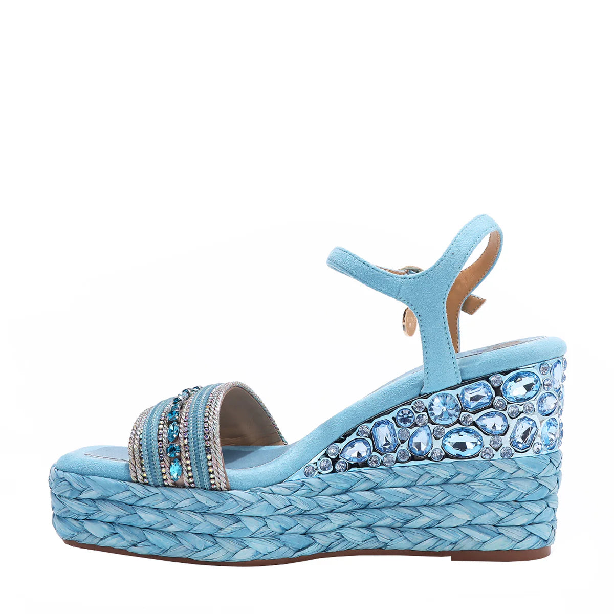 KALI ESPADRILLE WEDGE SANDAL -   SNDL23102 GOLD /  SILVER / BLUE / PINK / LAVENDER / BLACK