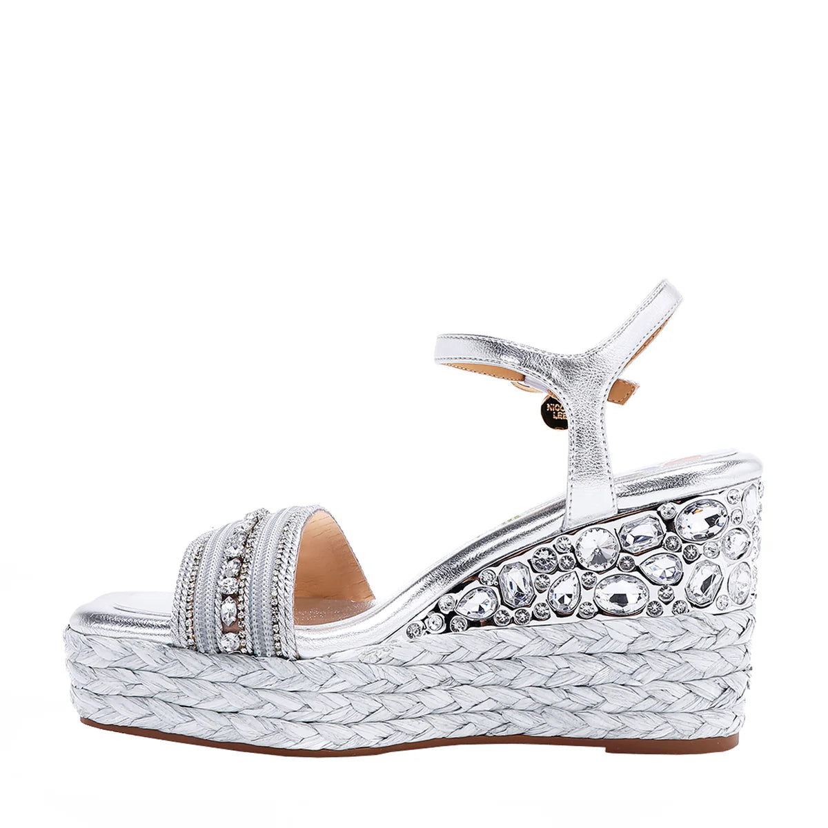 KALI ESPADRILLE WEDGE SANDAL -   SNDL23102 GOLD /  SILVER / BLUE / PINK / LAVENDER / BLACK