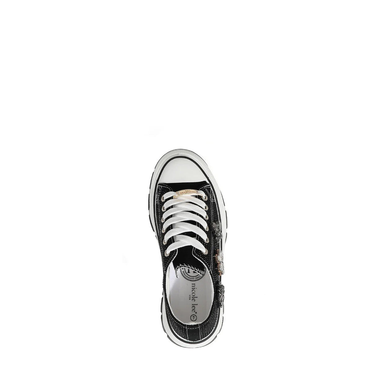BIJOUX FASHION SNEAKERS - SNK23100 BLACK / BURGUNDY