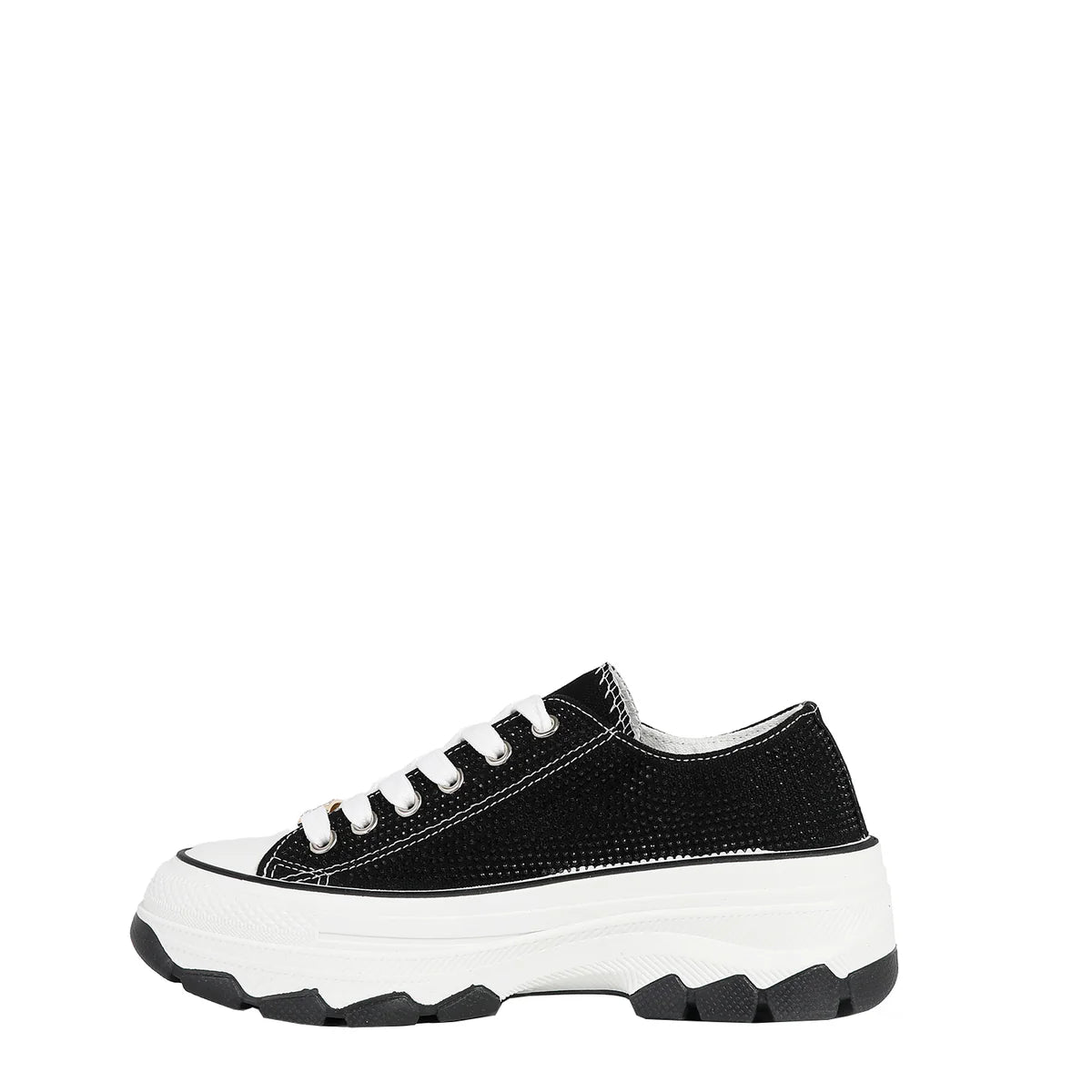 BIJOUX FASHION SNEAKERS - SNK23100 BLACK / BURGUNDY
