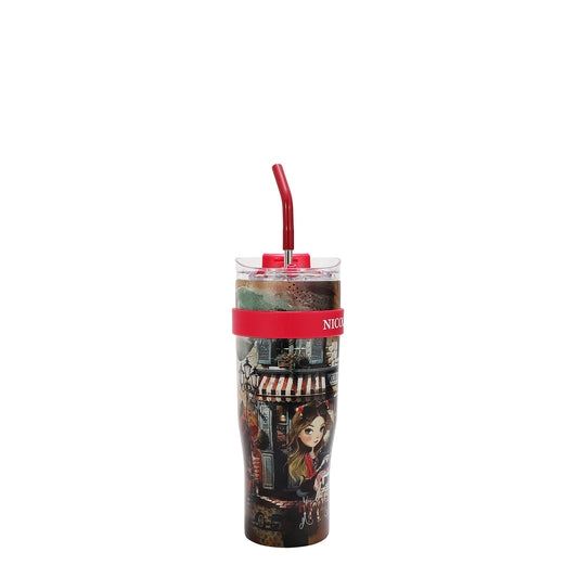 40 OZ PRINT TUMBLER WITH HANDLE - T7619 VIRTUAL FRIEND