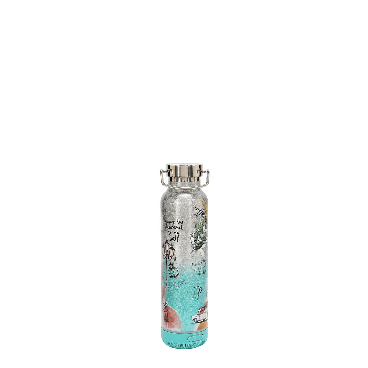 TUMBLER WITH BLUETOOTH SPEAKER - T7824 MARTHA TRAVELS ITALY / VIOLET BLOSSOM / DREAMS BLOSSOM / NAIAL POLISH / SUN AND SAND / QUEEN CLEOPATRA / DREAM COMES TRUE / VIRTUAL FRIEND